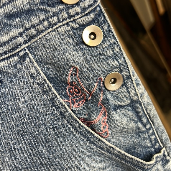 Hot Topic SpongeBob SquarePants Imagination Rainbow Denim Skirtall- M - Picture 4 of 9